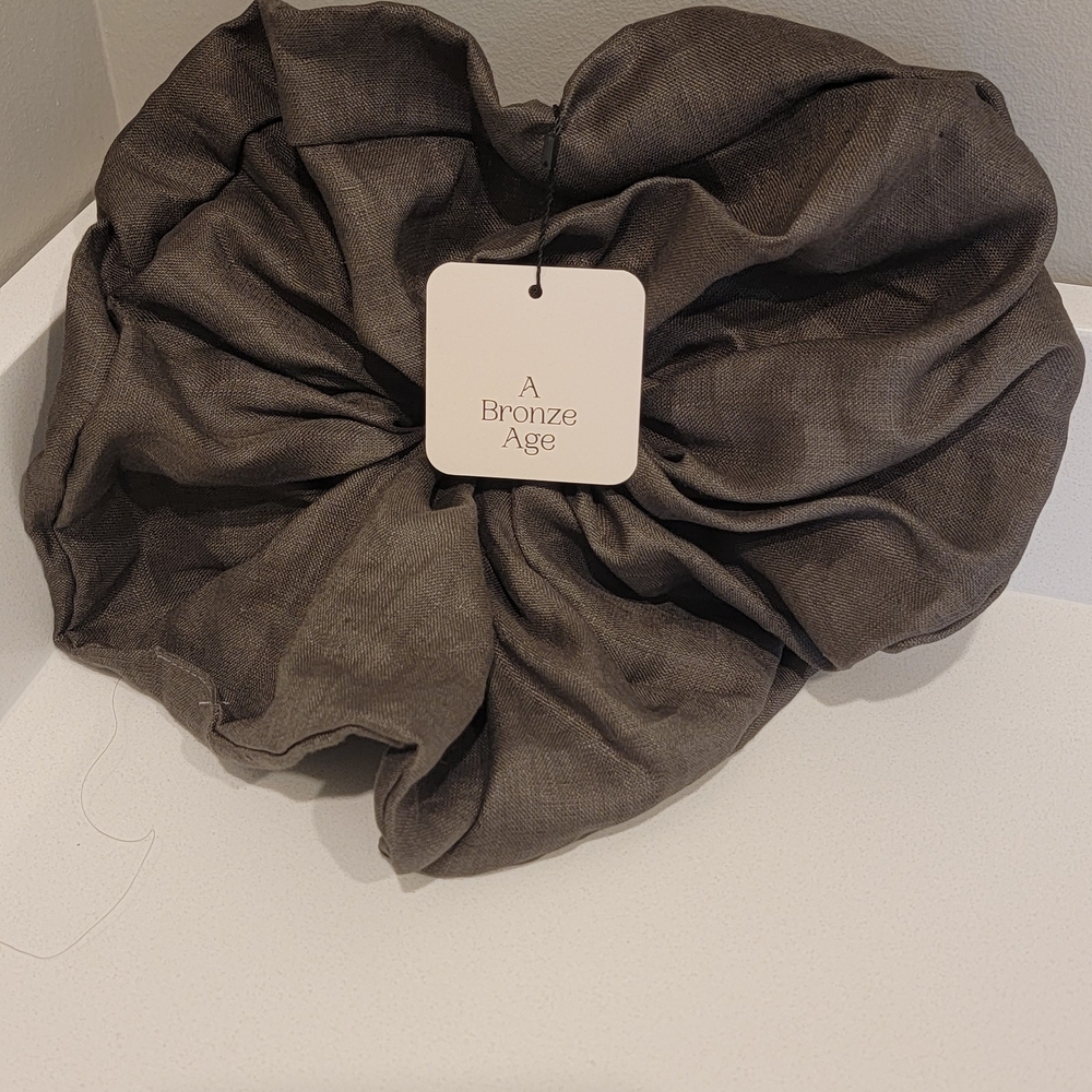 Charcoal Gray Hair Scrunchie